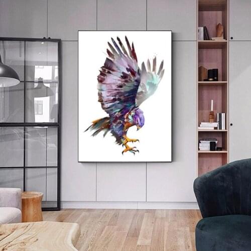 RELIABLI ART Animal Canvas Flying Bird Hawk Eagle Fox Modern Wall Art Posters And Prints For Living Room Home Decor No Frame