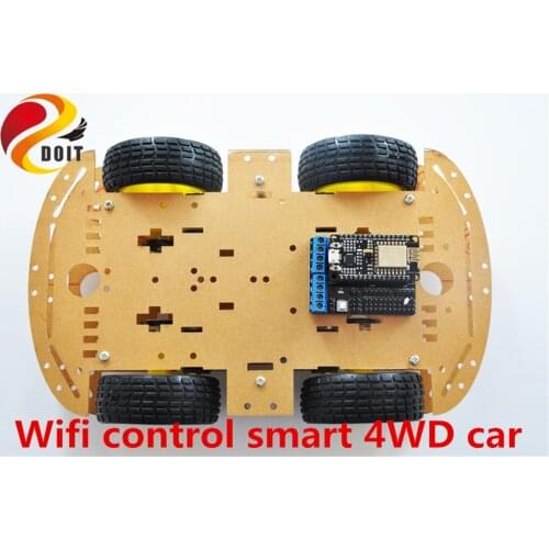 SZDOIT Wifi Control Smart 4WD Robot Car Chassis Kit NodeMCU Control Kit Compatible with IOS/Android System for Arduino