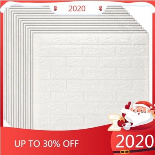 3D Wall Stickers Imitation Brick Bedroom Decor Waterproof Self-adhesive Wallpaper for Living Room Kitchen TV Backdrop Decor70*77