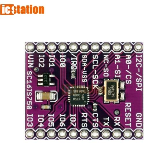SC16IS750 CJMCU-750 Single UART IIC I2C With I2C-Bus/SPI Interface For Industrial Control Module Programmable IO Port