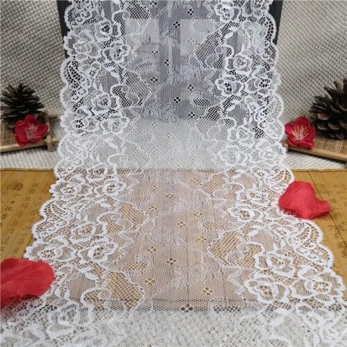 RR1018 22cm wide lace accessories soft elastic decorative lace skirt side white clothing accessories diy