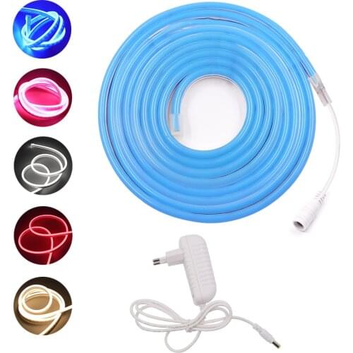 LED Neon Light Sign DC12V SMD2835 120Leds/m 6MM Narrow Flexible Rope Tube DIY Christmas Holiday Waterproof Lamps Decoration