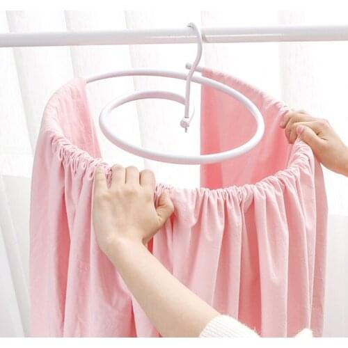Rotatable Spiral Quilt Sheets Blanket Hanger Iron Rotating Drying Rack for Indoor Outdoor Home Balcony