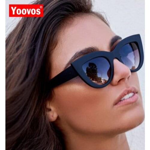 Yoovos Cat Eye Sunglasses Women 2021 Brand Designer Mirror Lens Sun Glasses For Female Cateye Shopping Oculos De Sol UV400