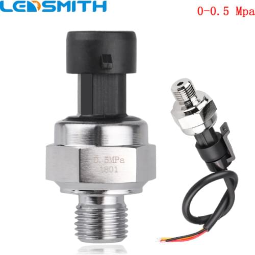 0- 0.5Mpa Pressure Sensor Air Compressor Pressure Transmitter Pressure Transducer G1/4 DC 5V For Oil Fuel Gas Water Air