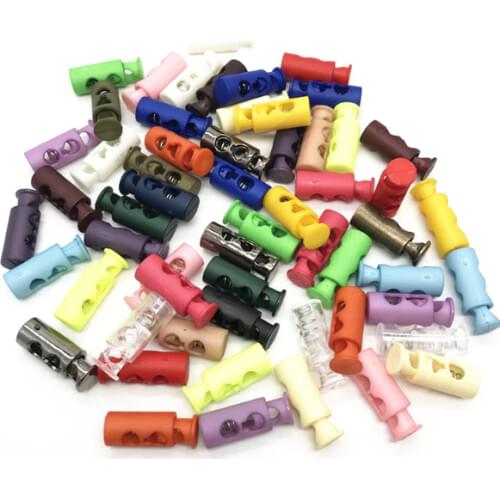 01 Sewing supplies Spring lock buckle double hole buckle colorful spring buckle rope pig nose buckle DIY