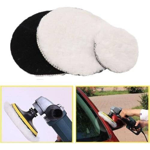 1pc Car Polishing And Waxing Wool Mat Auto Wool Pads Paint Care Polisher Pads Wool Disc Sponge Wheel Wool Ball