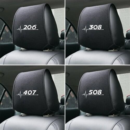 1PCS Car seat headrest cover for Peugeot 206 207 208 306 307 308 407 408 508 2008 3008 car accessories