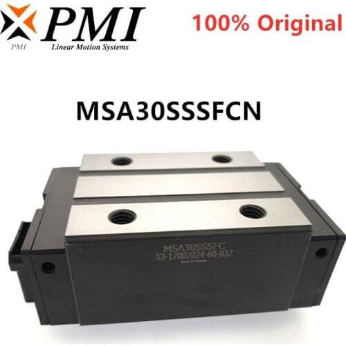100% Original Taiwan PMI MSA30S MSA30SSSFC N linear guideway slide block Carriage for CO2 laser machine CNC router MSA30S-N