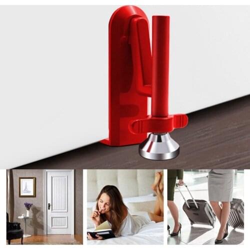 1pc Portable Door Lock Bracket Brace Door Blocking Holder Gate Damper for Single Lady Home Hotel Security Protection Supplies