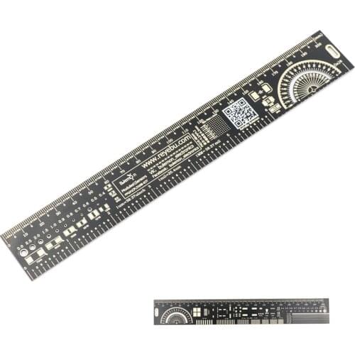 20cm PCB Engineering Ruler PCB Ruler PCB Package Unit Electronic Engineer Required Protractors Mutifunctional Tool