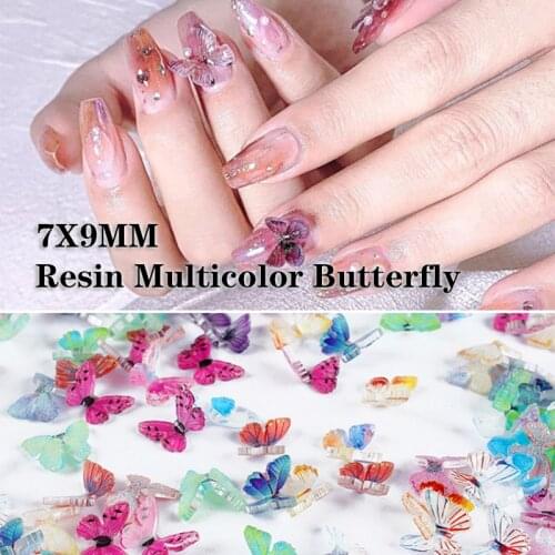 30 pcs Butterfly Shape DIY handmade nail three-dimensional butterfly mini nail jewelry small butterfly 3D Nails Art Accessories
