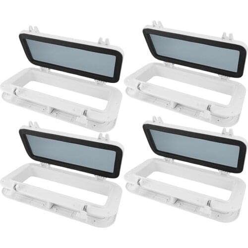 4x Boat Yacht Rectangle Opening Porthole 320x120mm Window Boat/Yacht/RV