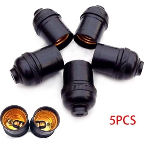 5Pcs E27 4A Vintage Lampholder Light Bulb Lamp Holder Screw Cap Socket Light Fittings