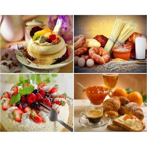 5D DIY diamond painting food ice cream cross stitch combination diamond embroidery mosaic kitchen decoration