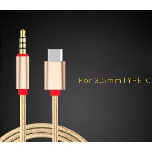 Type C Audio Cable USB Type-C male to 3.5mm Jack male Car AUX Audio Adapter USB-C Cable for Samsung for Letv 2 2pro max