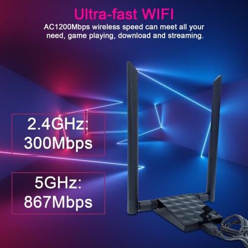 Wireless WiFi Antenna Adapter PCI Wifi AC1200Mbps Network Card For WiFi Adapter 2.4Ghz/5Ghz Dual Band Wireless Adapter