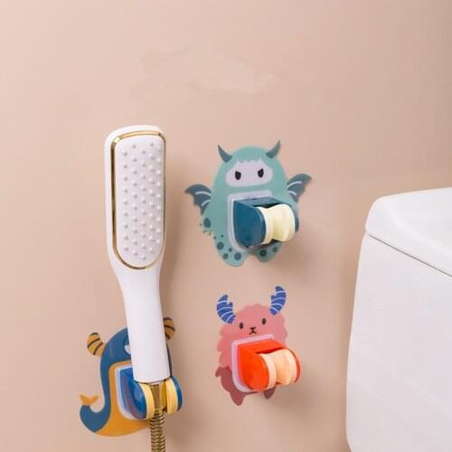 Shower Head Holder Adjustable Self-Adhesive Showerhead Bracket Wall Mount With Hooks Stand SPA Bathroom Universal ABS