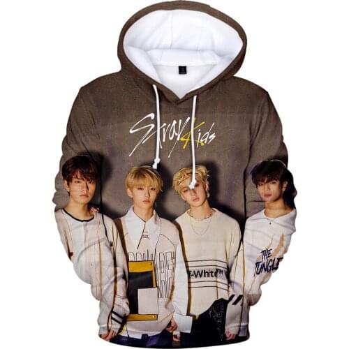 Stray Kids Hoodies Mens Hoodie Sweatshirt Hooded Men/Women Music Band Stray Kids Hoody Cap sweatshirt