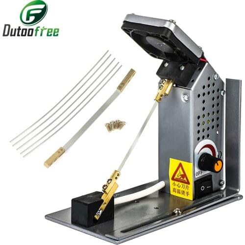 220V Temperature Adjustment Electric Thermal Cutting Machine with Blade Cutting Tool Nylon Satin Heating Ribbon Cutting Machine