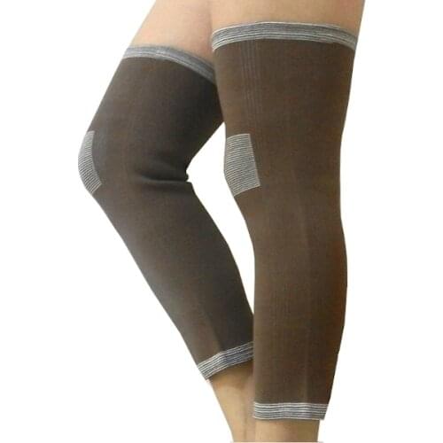 Hot Sale Magnetic Fabric Long Size Knee Support Sleeve Leg Protective Tourmaline Knee Pads