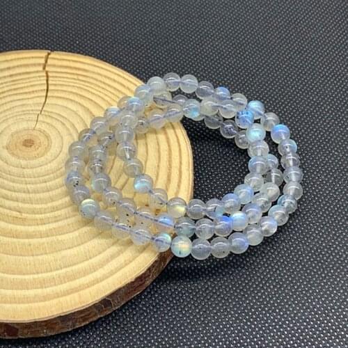 Good Quality 53cm Bracelets for Women 6 MM Labradnite Stone Necklace For Girls Hot Fashion Jewelry Good Quality Not Glass