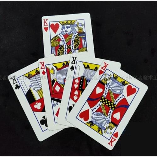 Kings Back Behind the King (Original Bycicle) Card Magic Tricks Magic Game Props Illusions Fun Magician Deck Close up Magia