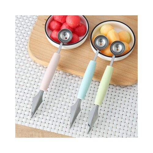 Stainless steel fruit digger watermelon cutting artifact fruit ball digger ice cream round spoon cutting fruit carving knife
