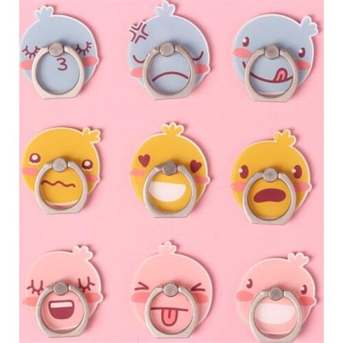 Lovely Whale Finger Ring Mobile Phone Stand Holder For iPhone Xiaomi Huawei Cartoon Acrylic Phone Holder All Smart Phone