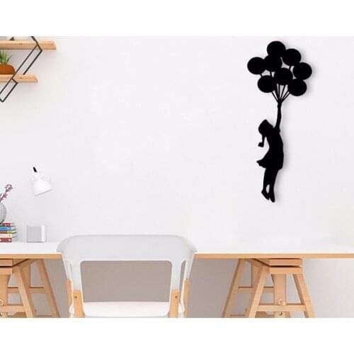 Flying Dreams-balloons-child-DESIGN Wooden Wall Ornament Freedom Hope