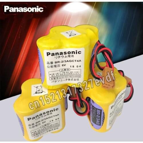 Panasonic Original 20pcs/lot BR-2/3AGCT4A 6v battery PLC BR-2/3AGCT4A lithium-ion batteries with Brown belt hook plug