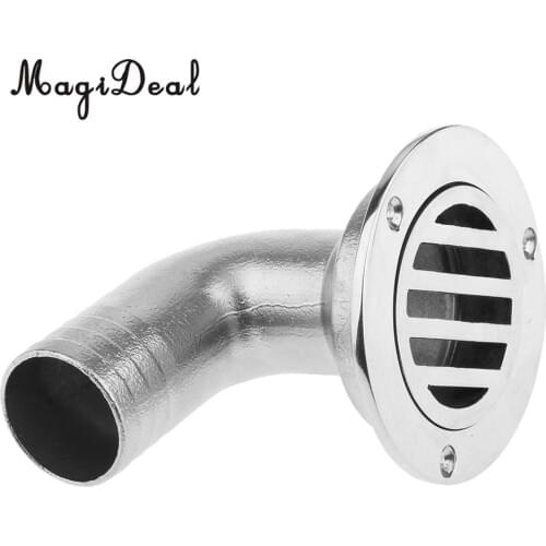MagiDeal Durable 38MM Marine Boat Deck Drain 90 Degree Heavy Duty Stainless Steel Hardware for Kayak Canoe Yacht Sailboat