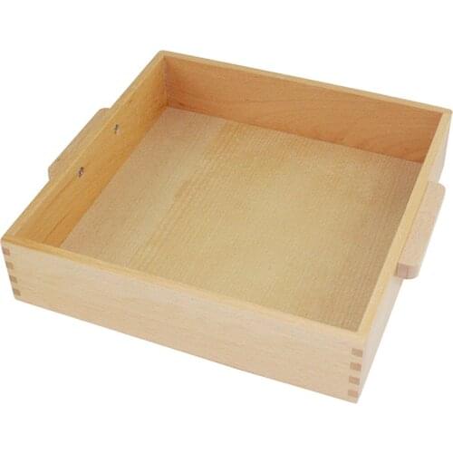 Montessori Preschool Teaching Material Kids Toy Tray for 9 Wooden Thousand Cubes