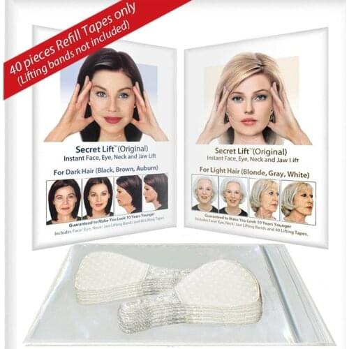 40pcs Invisible Thin Face Facial Stickers Wrinkle Flabby Skin V-Shape Face Secret Lift Wrinkle Face Tape