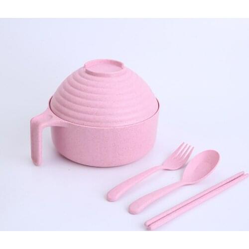 Outdoor Camping Picnic Tableware Bowl Chopsticks Fork Spoon Set Durable Round Anti-fall Bowl Portable Travel Tableware