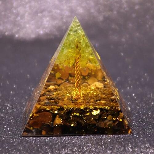 Orgonite Pyramid Tree of Life Energy The Lucky Ceregat Pyramid Energy Converter To Gather Wealth And Prosperity Resin Decor