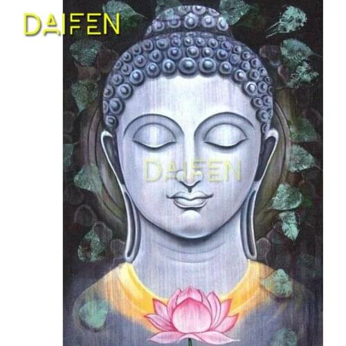 Full Square Diamond embroidery Cross stitch religion Buddha lotus Leaves 5D DIY Diamond painting Full Round Diamond mosaic