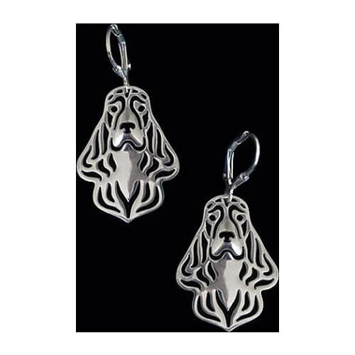 Hollow fashion English Cocker Spaniel Drop Earrings Pet Dog Earrings for women girls cute Christmas gift jewelry