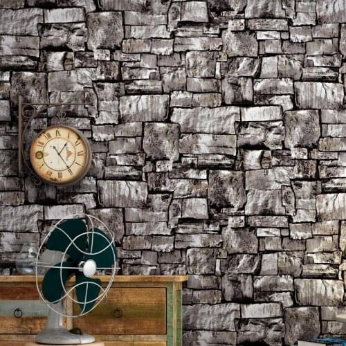 Pvc 3d Imitation Brick Wall Wallpaper For Walls Roll Retro Stone Pattern Living Room Bedroom Wall Decorative Wallpaper Home Deco