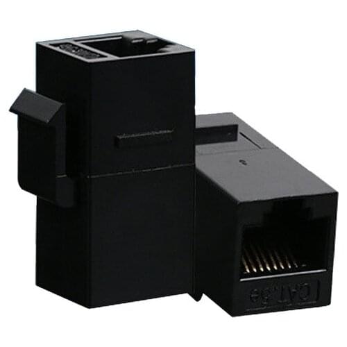 RJ45 Cat5e Cat6 UTP Keystone 8P8C Female Jack Inline Coupler Connector Adapter for Wall Plate Patch Panel Ethernet Patch Cord