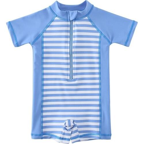 Summer Baby-boys' Swimming Suits One-piece Kids' Beachwear Short Sleve Swimsuits