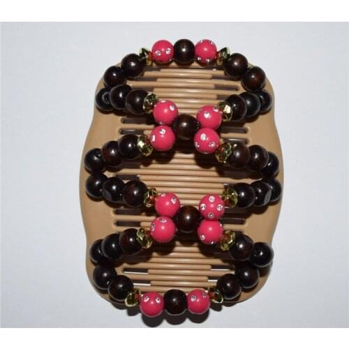 Standard comb brown woodenl beads 20pcs/lot african butterfly magic comb