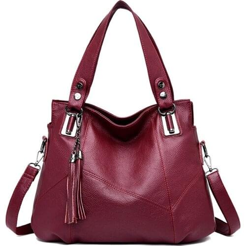 2020 Womens Genuine Leather Handbags Shoulder Bag Luxury Brand Tote Bags for Women Crossbody Bags Handbags Women Famous Brands