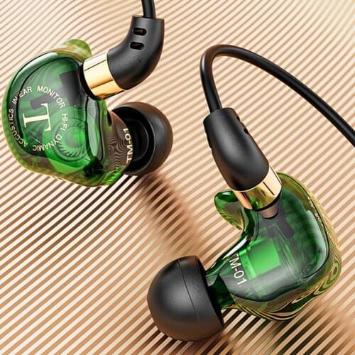 TM-01 3.5mm Wired Earphone Arounds Ear Stereo Multi-function HiFi In-ear Sport Headset for Jogging