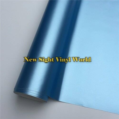 Best Quality Lake Blue Matte Satin Chrome Vinyl Wraps Car Film Roll Air Bubble Free Car Wrapping Foil Decal