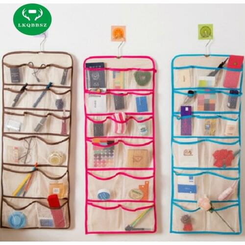 Hanging Storage Bag Door Wall Mounted Home Sundries Clothing Jewelry Closet Sundries Organizer Bags Comb, cosmetics Hanging bags