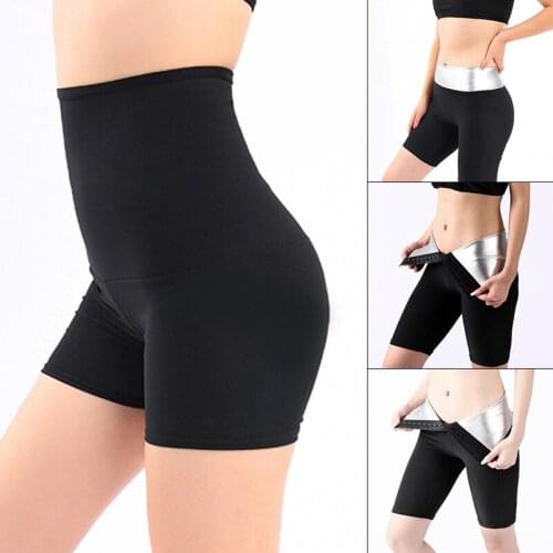 Women Thermo Sauna Pants Sweat Shapewear Body Shaper Waist Trainer Slimming Leggings Compressioan Shorts Fitness Workout Suits A