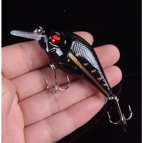 1pcs 7.5cm 10.2g Hard VIB Lures Fishing Minnow Bait Treble Hooks Sinking Crankbait Wobblers Fishing Tackle 3DEyes