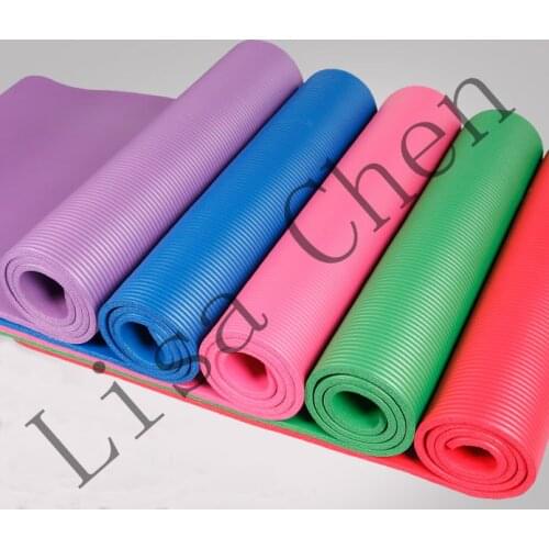 10mm fitness yoga mat for beginners easy to carry light thick lengthened sit ups 183*61*1.0cm