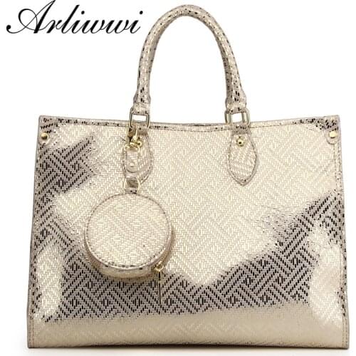 100% Real Leather Suede Tote Handbags Shiny Coating Geuine Cowhide Brand Designer Shoulder Bags New